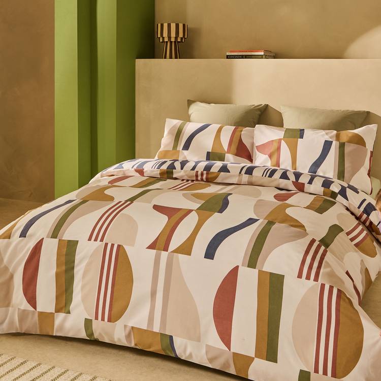 Habitat Geo Off White bedding set single (British brand)