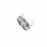 Freedom Silver-tone Stainless Steel Heart Ring Small