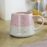 Personalised Message pink ceramic mug custom name (British brand)
