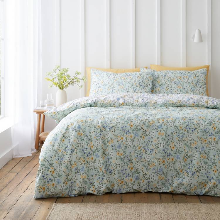 Bianca cotton ditsy floral bedding set single (British brand)
