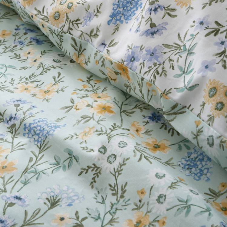 Bianca cotton ditsy floral bedding set single (British brand)