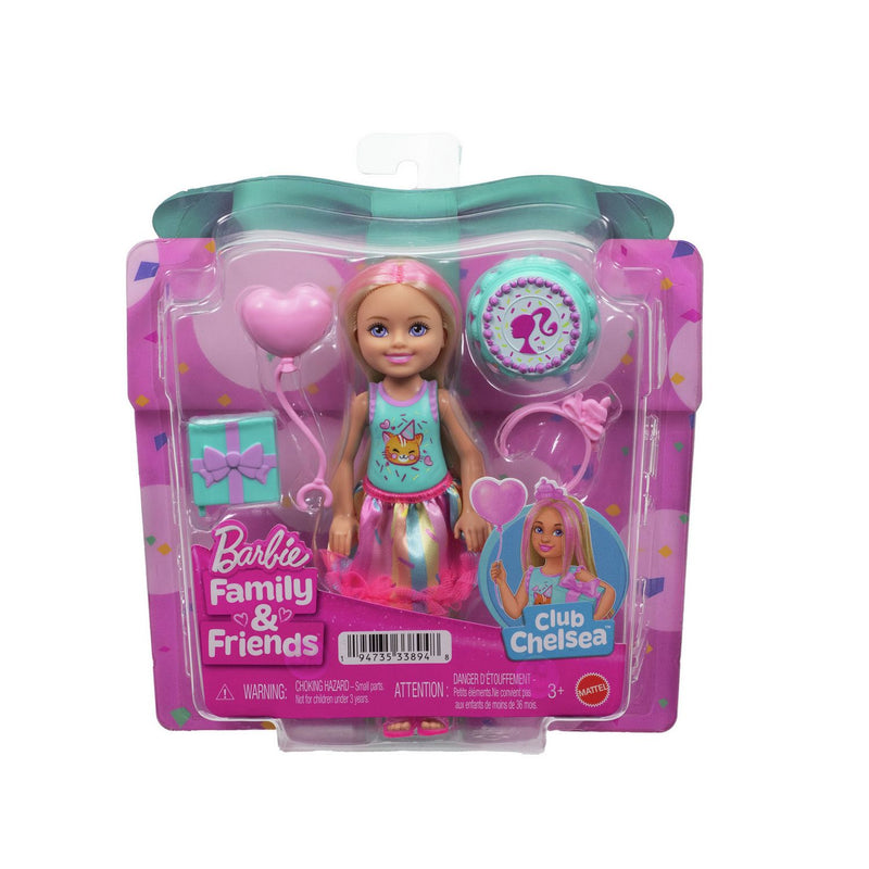 Barbie Chelsea Birthday doll with party accessories (British brand)