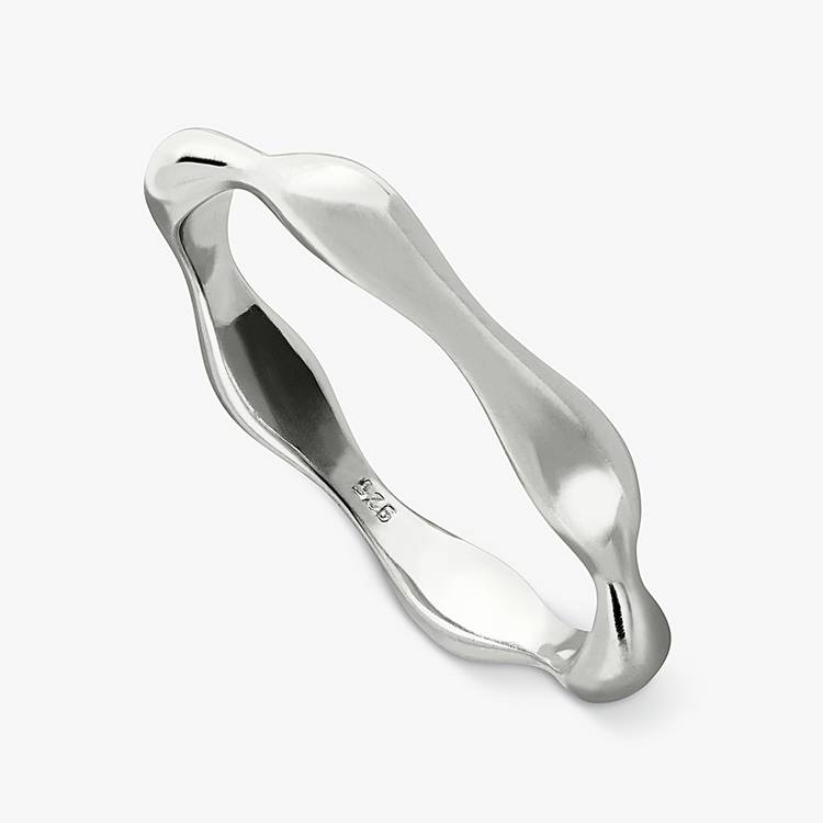 Revere sterling silver bamboo ring small, imported from the UK