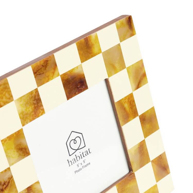 Habitat checkered resin picture frame 5x5 inches, imported from the UK