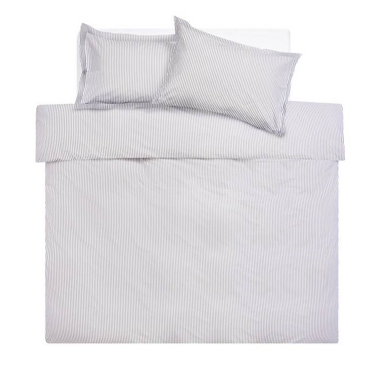 Habitat cotton Oxford stripe grey bedding set single, UK version