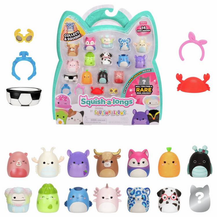 Squishmallows Squish-a-longs Series 6 14-pack mini figures (British brand)