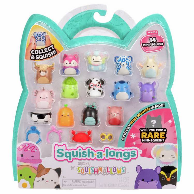 Squishmallows Squish-a-longs Series 6 14-pack mini figures (British brand)