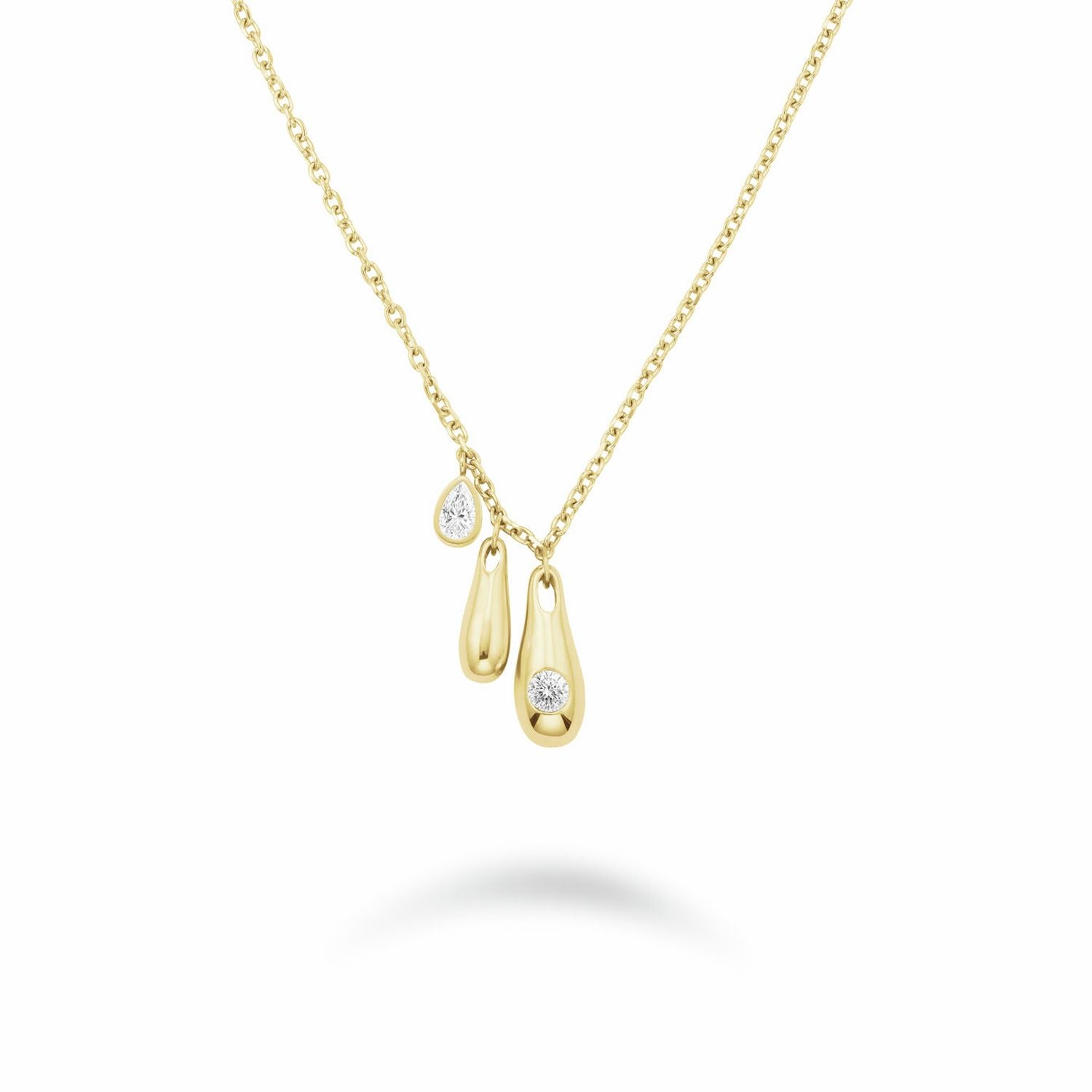 Rosefield crystal charm necklace gold plated 48cm (British brand)