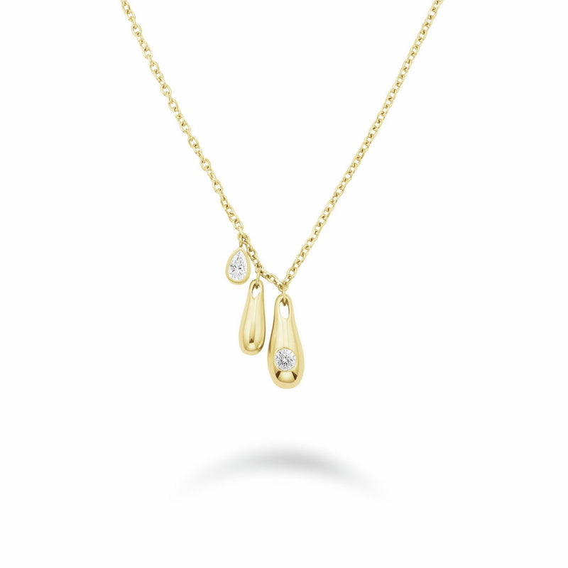 Rosefield crystal charm necklace gold plated 48cm (British brand)
