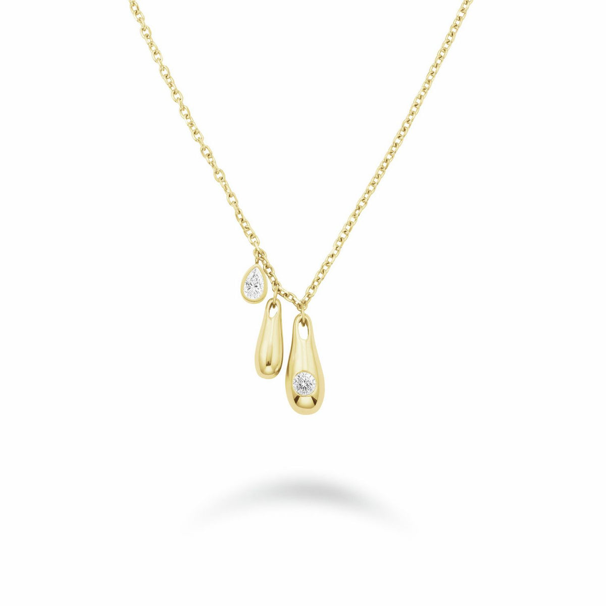 Rosefield crystal charm necklace gold plated 48cm (British brand)