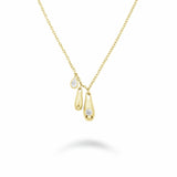 Rosefield crystal charm necklace gold plated 48cm (British brand)