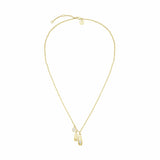Rosefield crystal charm necklace gold plated 48cm (British brand)