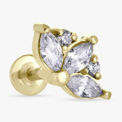 Argos Revere Gold Coloured Tiara Flatback Stud Earrings- Buy online at McGrocer