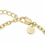 Rosefield gold plated heart pendant bracelet 20cm (British brand)