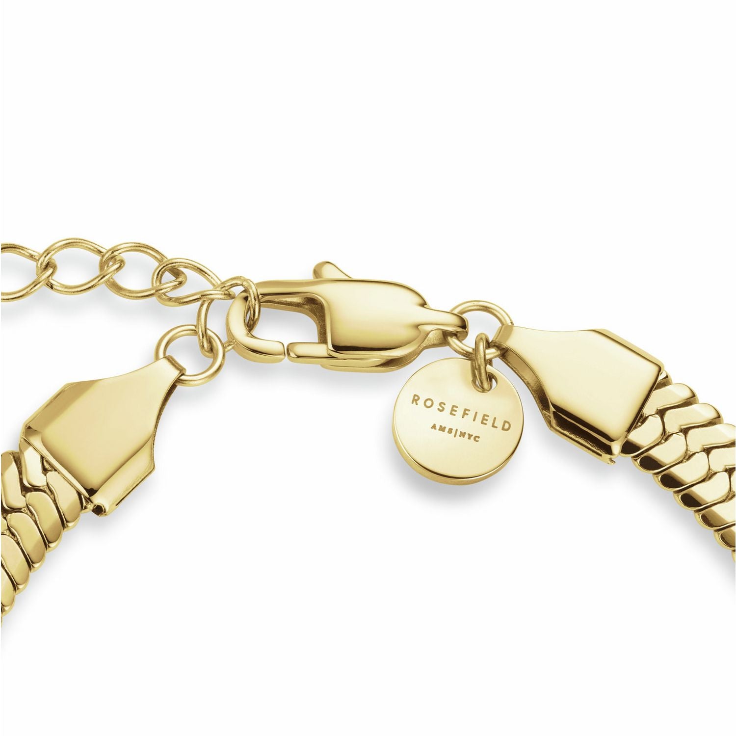 Rosefield 14ct gold plated snake bracelet 20cm - British product