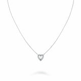 Rosefield silver-plated puffy heart pendant necklace, UK version