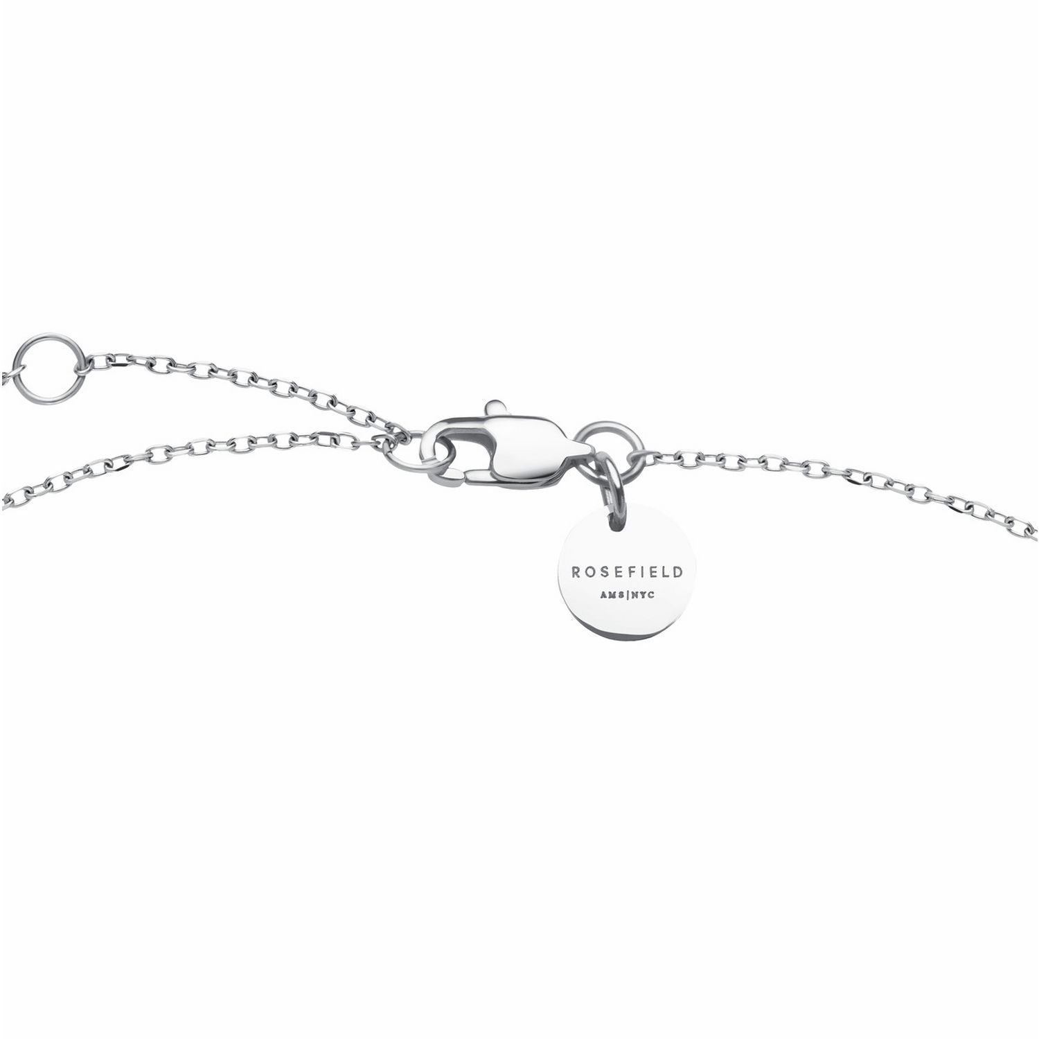 Rosefield silver-plated puffy heart pendant necklace, UK version