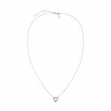 Rosefield silver-plated puffy heart pendant necklace, UK version