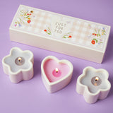 Widdop Love Life candle gift set of three - British product