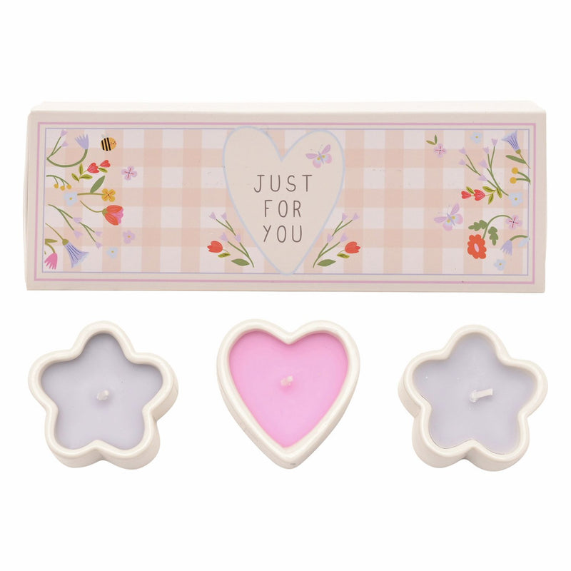 Widdop Love Life candle gift set of three - British product