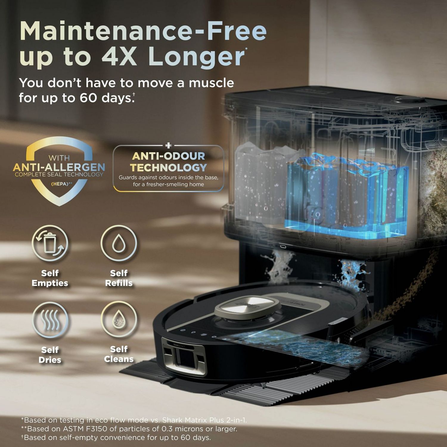 Shark PowerDetect robot vacuum black, imported from the UK
