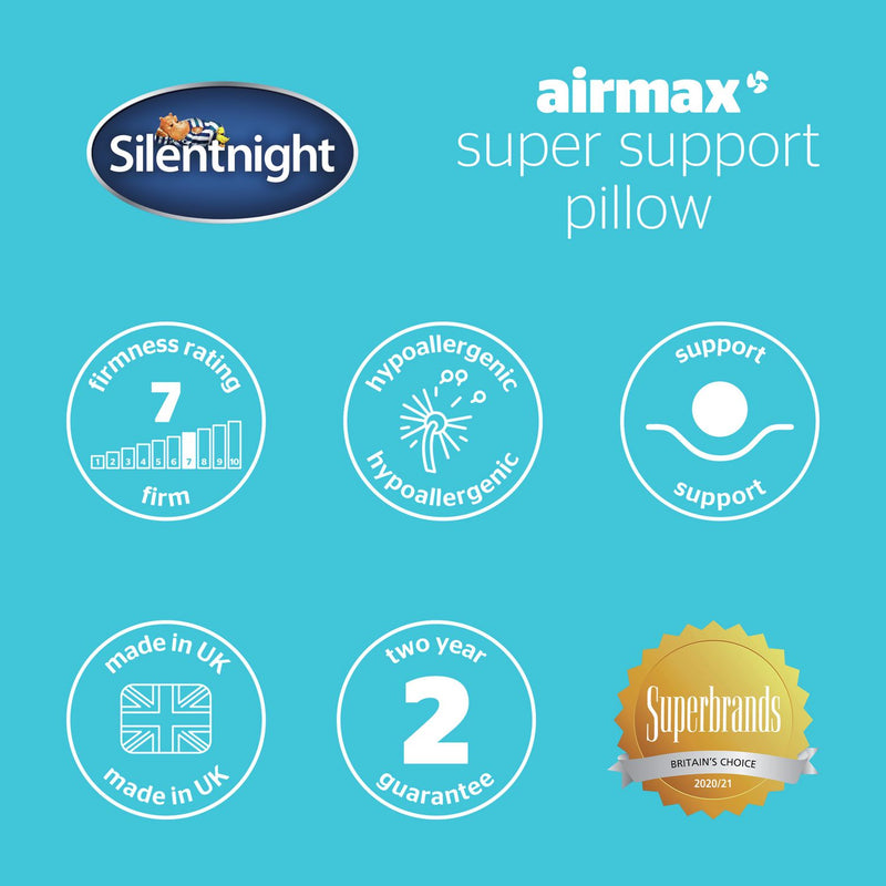 Silentnight Airmax firm support pillow 48x74cm, UK version