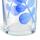 Habitat hi-ball glasses blue leaf design set of 6, imported from the UK