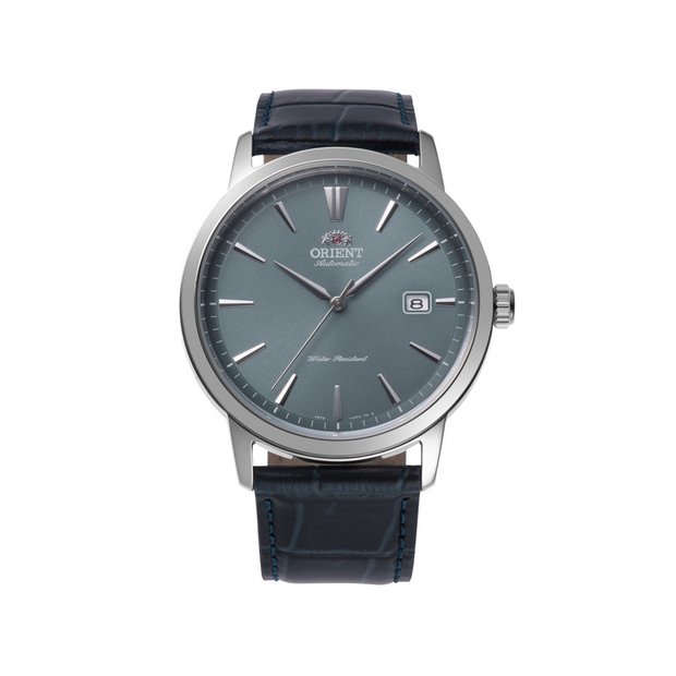 Orient automatic blue dial watch with leather strap - British product
