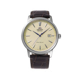 Orient automatic watch with brown leather strap, imported from the UK