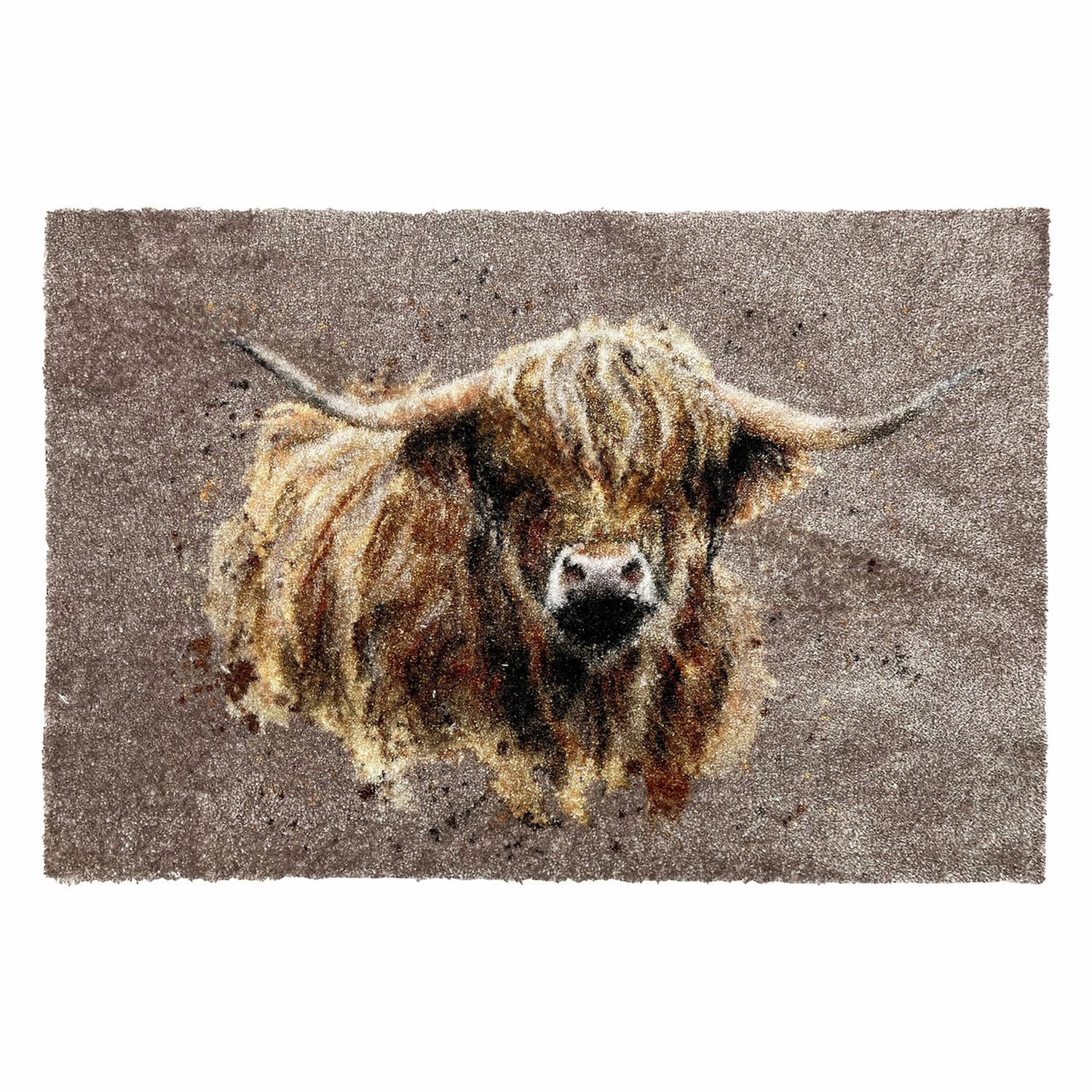 Bree Merryn brown Highland Cow doormat 50x75cm, UK version
