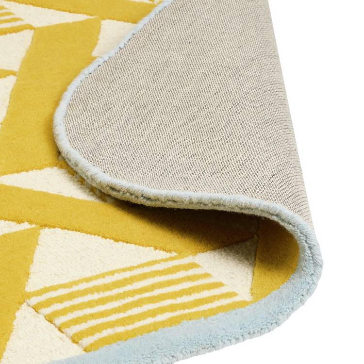 Habitat Blue Border Wool Cut Pile Rug 120x170cm (British brand)