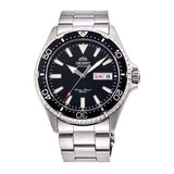 Orient Mako III Kamasu men's black dial steel watch, UK version