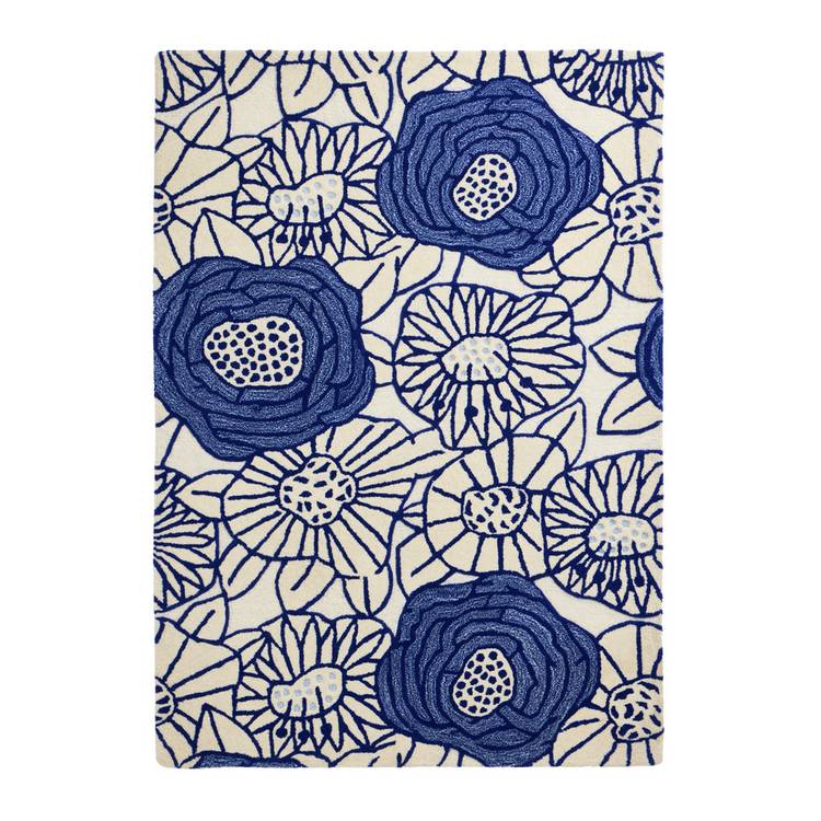 Habitat Scandi floral blue rug 120x170cm, UK version