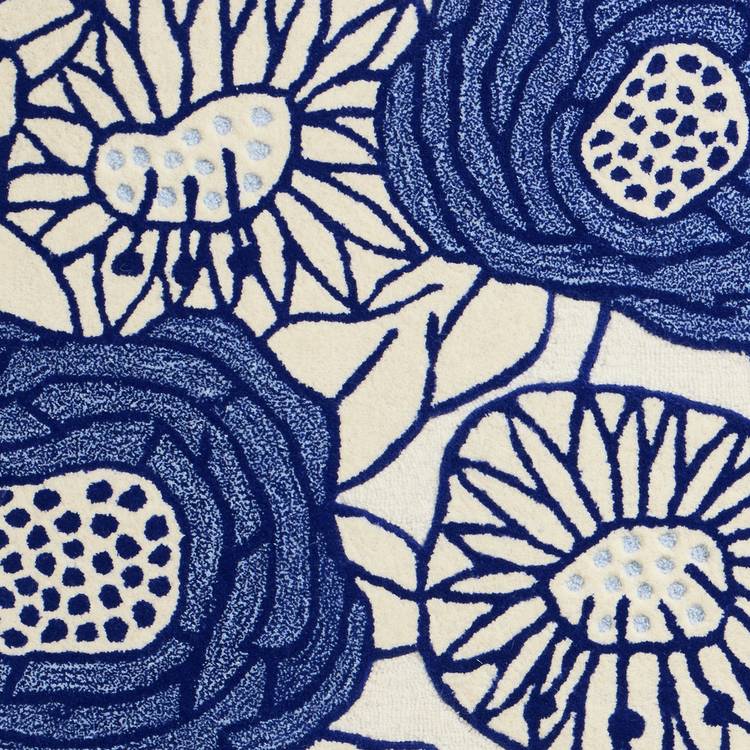 Habitat Scandi floral blue rug 120x170cm, UK version