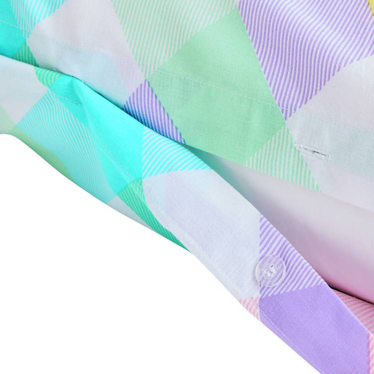 Argos Home gingham brights bedding set single (British brand)