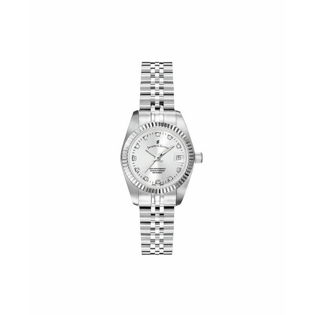 Jacques Du Manoir women's silver bracelet watch, imported from the UK