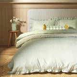 Argos Home sage green bedding set single, imported from the UK