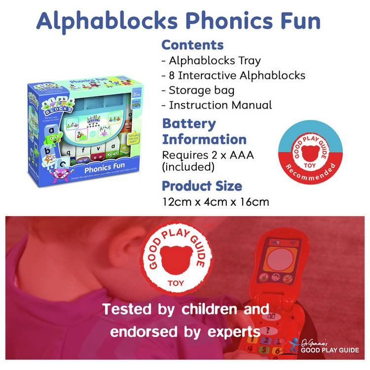 Alphablocks Phonics Fun toy block set, UK version