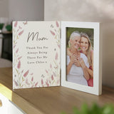 Wooden floral photo frame personalised 6x4cm (British brand)