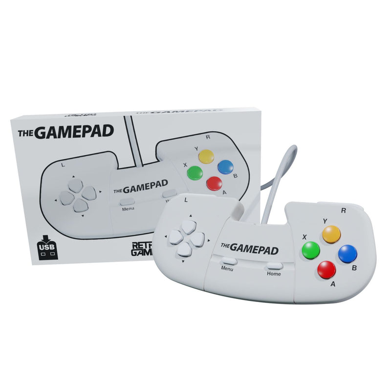 The Gamepad White Edition retro gaming controller - British product
