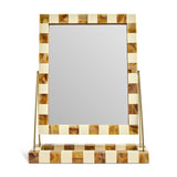 Habitat checkered brown and cream resin mirror 41x33cm - British product