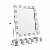 Habitat checkered brown and cream resin mirror 41x33cm - British product