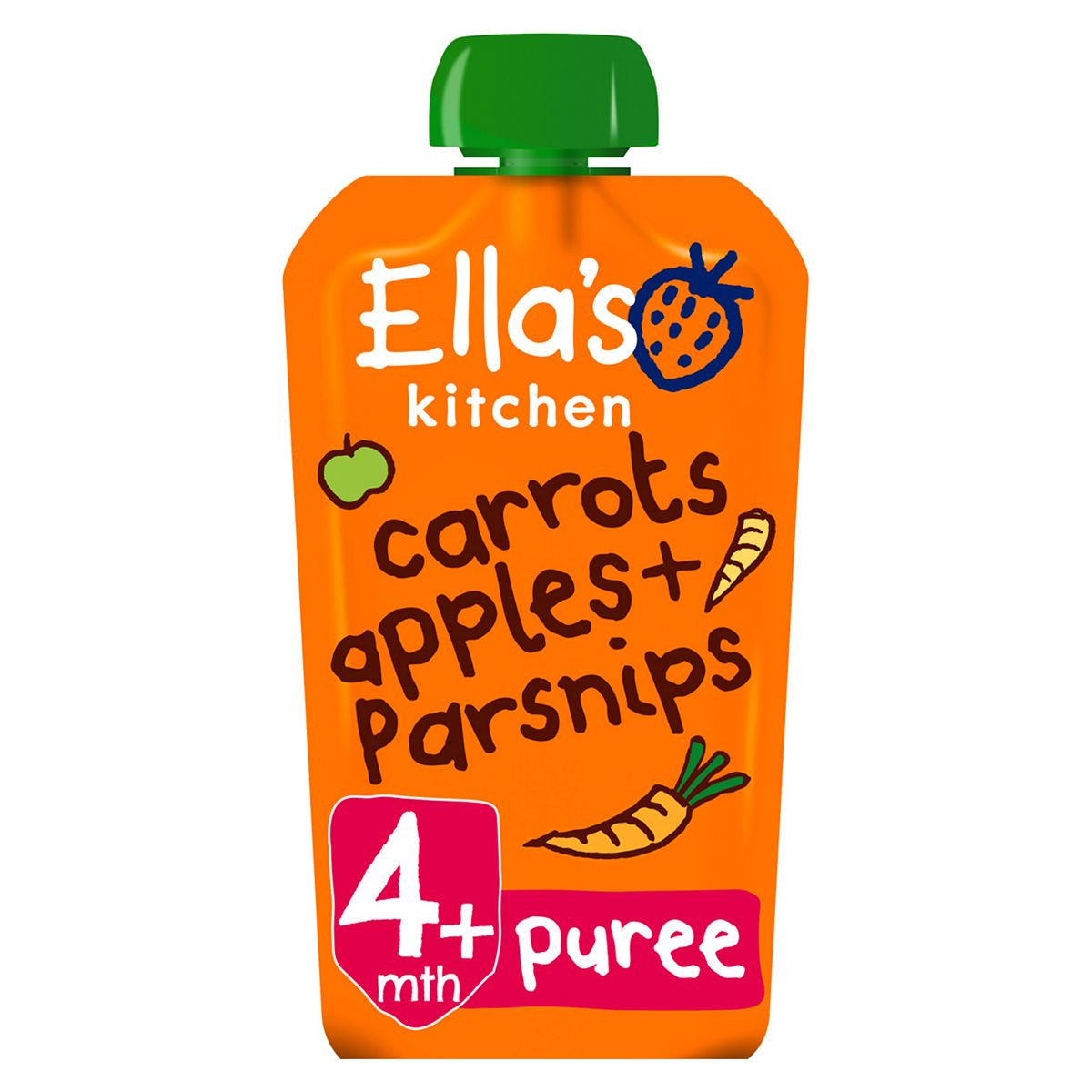 Ella's Kitchen Organic Apples, Carrots and Parsnips Baby Food Pouch 4+ Months 120g GOODS Boots   