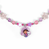 Gabby's Dollhouse kids glittery pendant beaded necklace, UK version