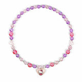 Hello Kitty kids heart charm beaded elastic necklace 38cm, UK version