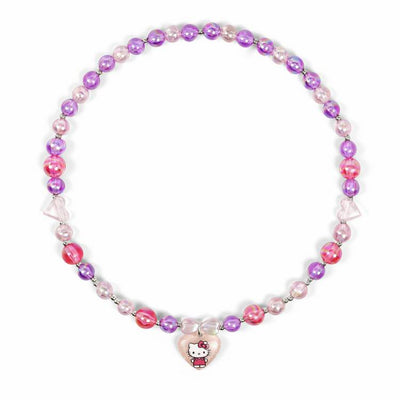 Argos Hello Kitty Kids Heart Charm Pendant Beaded Elastic Necklace 38cm- Buy online at McGrocer