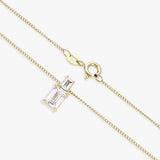 Revere gold plated silver pendant necklace with two cubic zirconia stones (British brand)