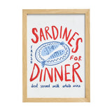 Argos Home sardines framed wall art A4 (British brand)