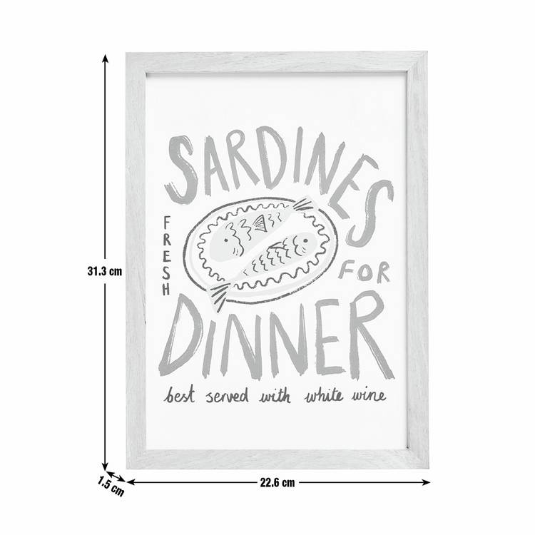 Argos Home sardines framed wall art A4 (British brand)