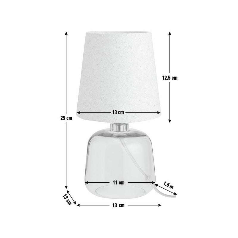 Argos Home Cabras Glass Table Lamp - Natural